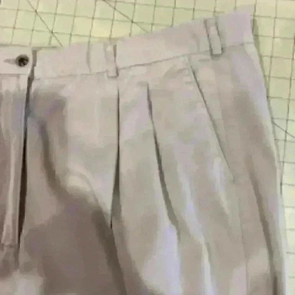 LL Bean Khaki Twill Trousers, Size 16P - Picture 2 of 7